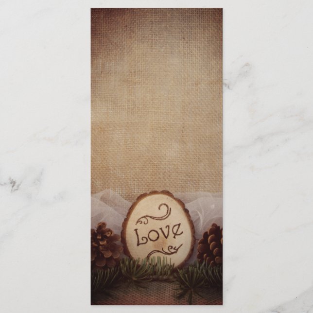 Programa de Bodas Rústicas Pines Woodland (Anverso)