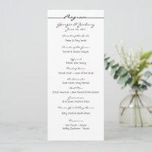 Programa de bodas "Scribbles"