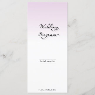 Programa de bodas sencillo y limpio