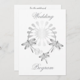 Programa de bodas Silver Dragonflies Heart