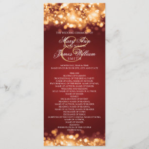 Programa de bodas Sparkling Lights Gold