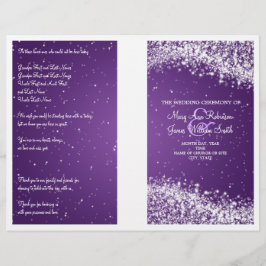 Programa de bodas Sparkling Wave Purple
