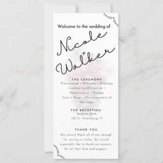 programa de bodas temáticas de Navidades personali