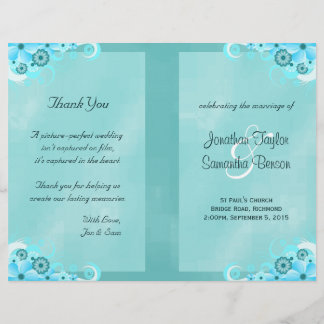 Programa de Bodas Verde azuladas de Flora Azul de