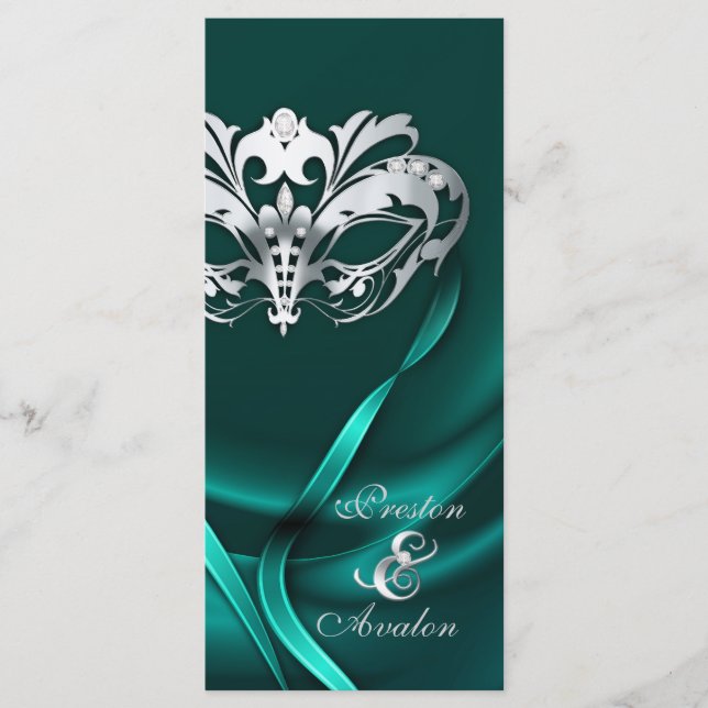 Programa de Bodas Verde azuladas de Mascarada de P (Anverso)