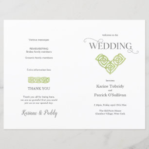 Programa de bodas verdes de Celtic Knot