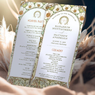 Programa de Bodas Vintage Art Nouveau de Mucha