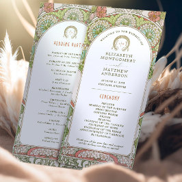 Programa de Bodas Vintage Art Nouveau de Mucha