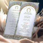 Programa de Bodas Vintage Art Nouveau de Mucha<br><div class="desc">Presentamos el editable Programa de Bodas Vintage de Alphonse Mucha, ahora disponible en Zazzle! Este elegante programa es la manera perfecta de guiar a sus huéspedes durante su día especial. El programa Boda de la Vintage presenta un bonito diseño Art Nouveau de la legendaria Alphonse Mucha. Los colores suaves del...</div>