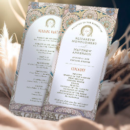 Programa de Bodas Vintage Art Nouveau de Mucha