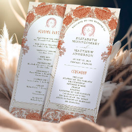 Programa de Bodas Vintage Art Nouveau de Mucha