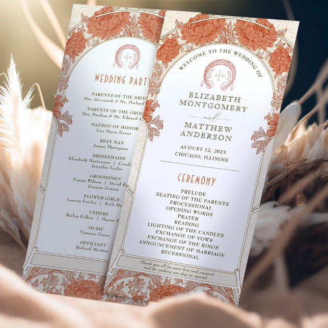 Programa de Bodas Vintage Art Nouveau de Mucha (Subido por el creador)