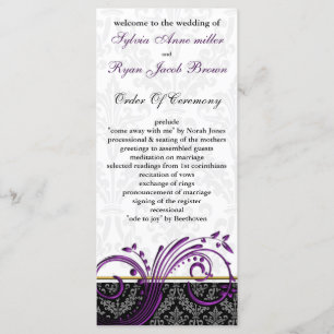 programa de bodas violetas de damasco