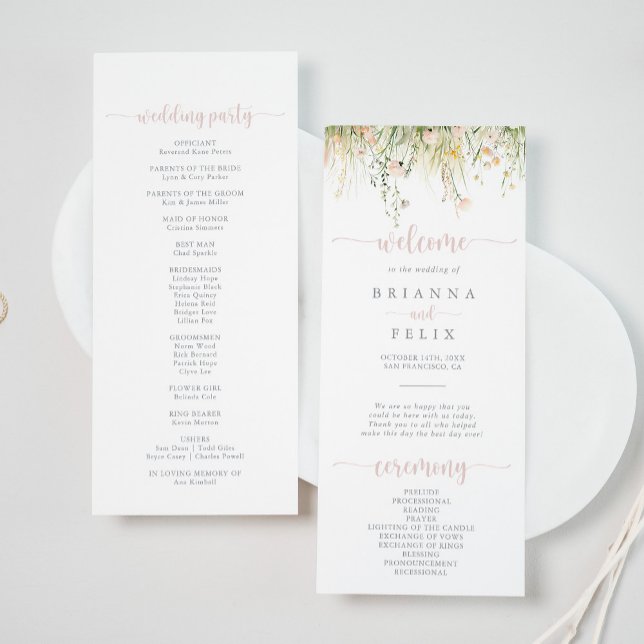 Programa de Boho de Bodas de Flor Silvestre de Ver (Subido por el creador)