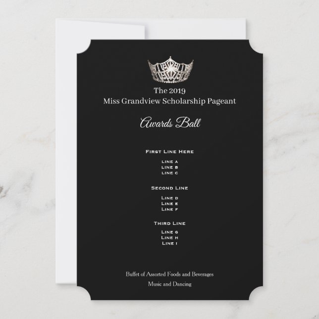 Programa de bolas de Miss América Silver Crown Awa (Anverso)
