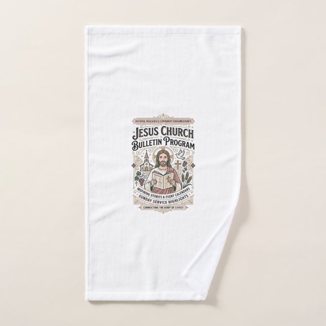 Programa de Boletín de la Iglesia de Jesús Boletín (Toalla de mano)