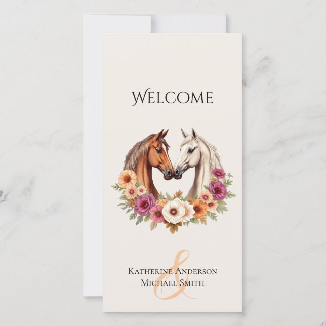 Programa de Caballos Country Western para Bodas (Anverso)