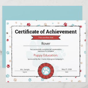 Programa de Cachorro Rojo Mascota Obediencia Escue