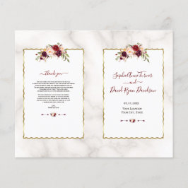 Programa de caligrafía de mármol de oro floral de