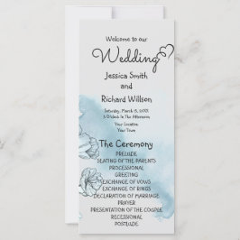 Programa de casamiento acuarela