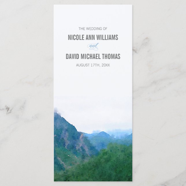 Programa de casamiento acuático en las montañas (Anverso)