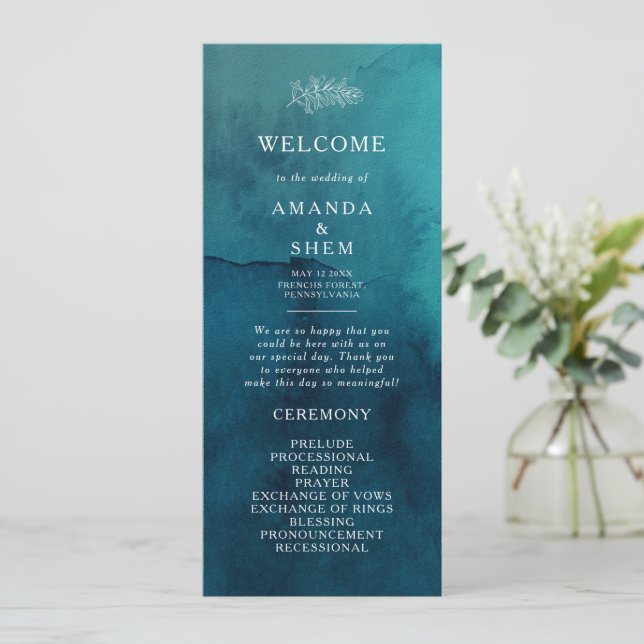Programa de casamiento acuático Moody Ocean (Anverso de pie)