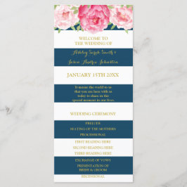 Programa de casamiento acuático rosa de franjas az