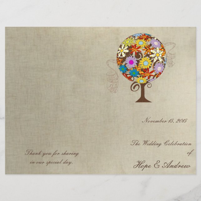 Programa de casamiento de árboles de flores mágica (Anverso)