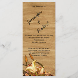 Programa de casamiento de color de lirio en un paí