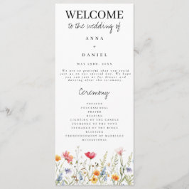 Programa de casamiento de flores silvestres de col