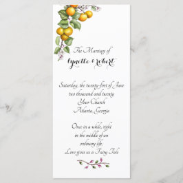 Programa de casamiento de frutas y acuarelas flora