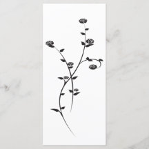 Programa de casamiento de rosas blancas y negras