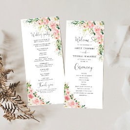 Programa de casamiento de rosas rosadas de Rubor