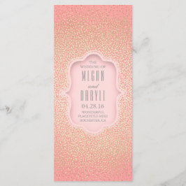 Programa de casamiento rosado de Confetti, Purpuri