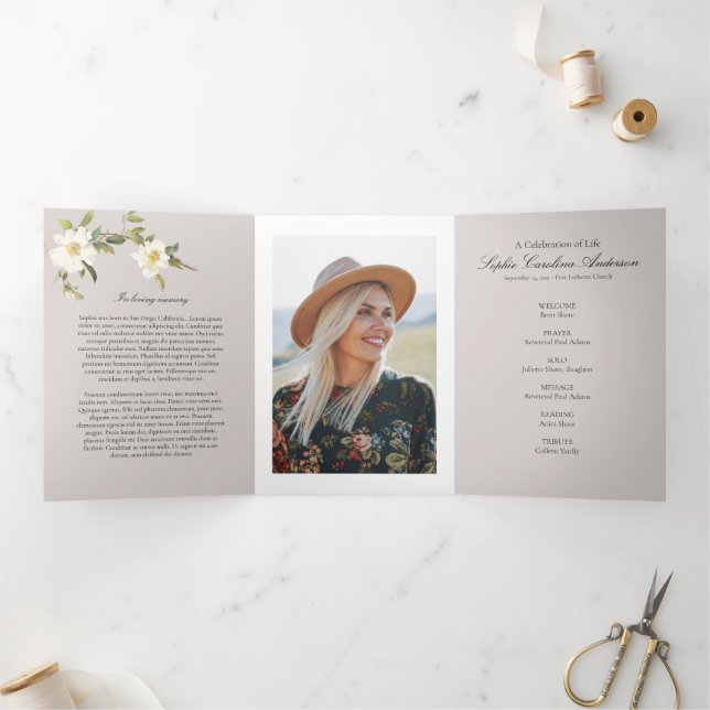 Programa de Celebración de la Vida de la Cruz Blan (Interior)