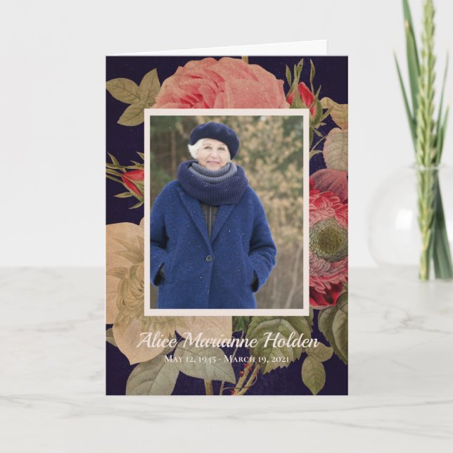 Programa de celebración de la vida de las flores a (Anverso)