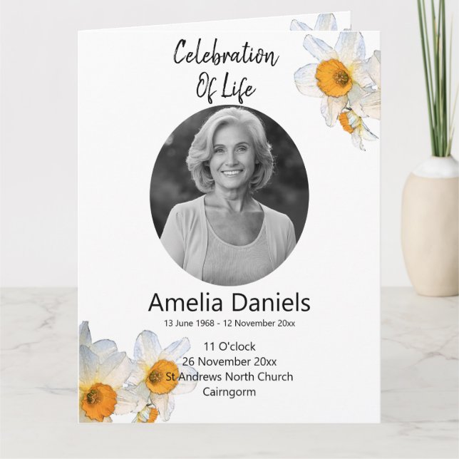 Programa de Celebración de la Vida de Narciso (Anverso)
