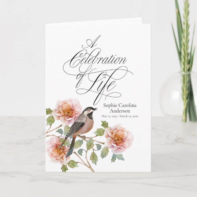 Programa de Celebración de la Vida del Pájaro en F (Anverso)