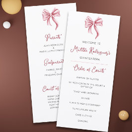 Programa de celebración de Quinceañera de Bow Rosa