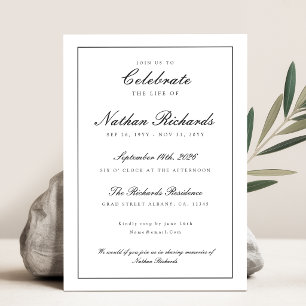 Programa de Celebración de Vida con Letra Elegante