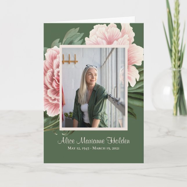 Programa de celebración de vida de pueblos rosados (Anverso)