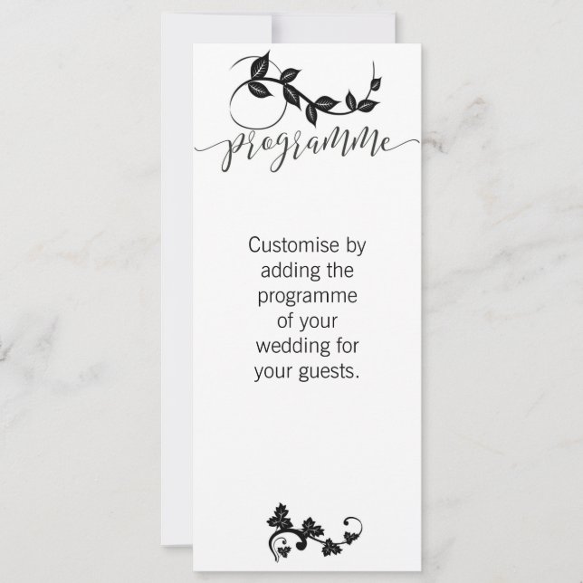 Programa de celebración del matrimonio (Anverso)