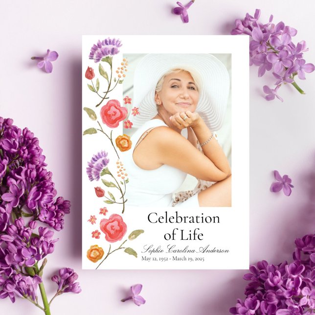 Programa de Celebración Floral Lateral Imprimible  (Subido por el creador)