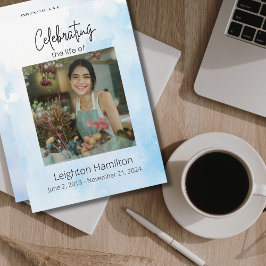 Programa de celebración funeraria de la vida de nu