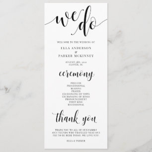 Programa de Ceremonia Boda