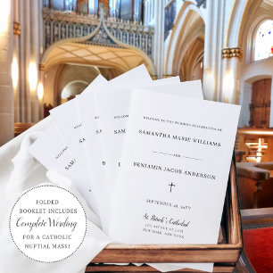 Programa de Ceremonia Boda Católica Masa Completa
