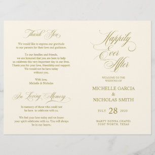 Programa de Ceremonia boda Classic Elegance GOLD