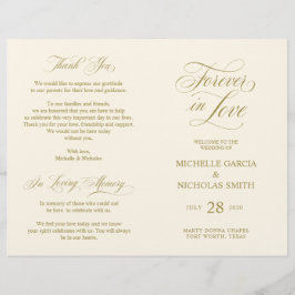 Programa de Ceremonia boda Classic Elegance Gold