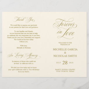 Programa de Ceremonia boda Classic Elegance Gold