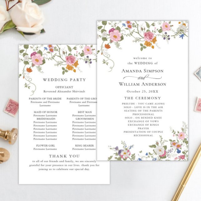 Programa de Ceremonia Boda de Flores Silvestres Pa (Subido por el creador)